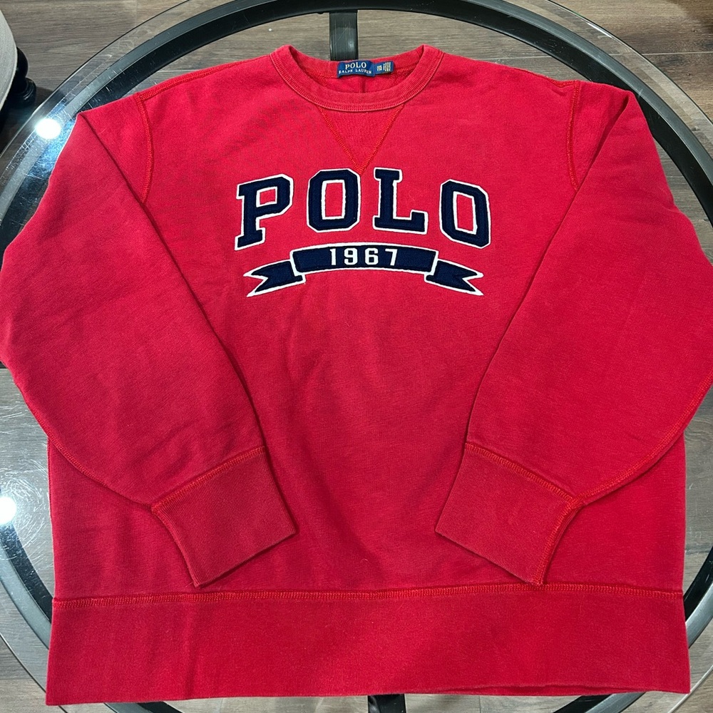 Polo by Ralph Lauren Red Crewneck Sweater
